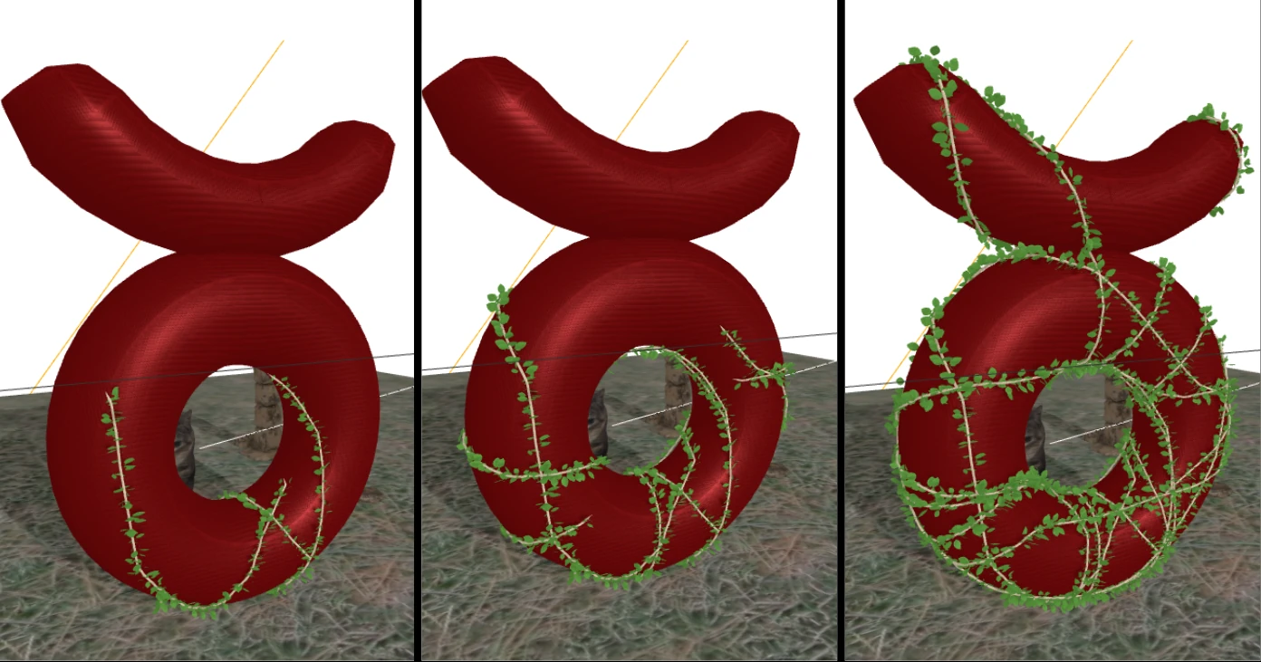 Procedural climbing plants