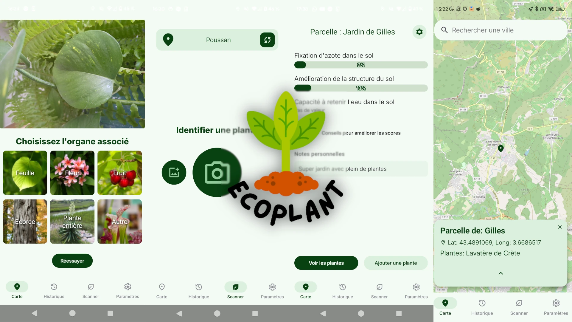 Mobile plant identification in plots